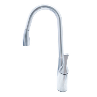 Dyconn Faucet TB1H24-BN Delaware Modern Pull Out Dual Spray Single Handle Kitchen Faucet