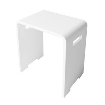 Dyconn Faucet CS302 Solid Surface Vanity Seat - Matte White