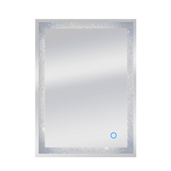 Dyconn Faucet Edison Crystal LED Wall Mounted Backlit Vanity Bathroom Mirror with Touch On/Off Dimmer & Anti-Fog Function (24" W X 34" H)