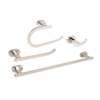 Moscow Series Polished Nickel Bathroom 4 Piece Accessory Set (18)