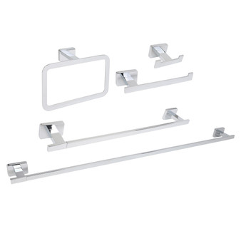 Chicago Series Chrome Bathroom 5 Piece Accessory Set