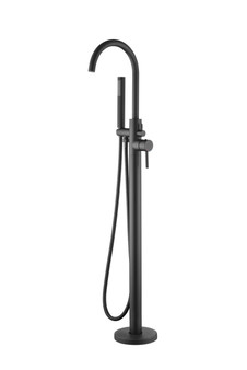 Dyconn Faucet Kasba BTF43-BLK Free Standing Tub Filler Faucet with Hand Shower, Matt Black