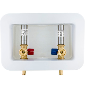 Dyconn Washing Machine Outlet Box with Water Hammer Arrestor, 1/2 inch x 3/4 inch MHT (1/2-inch Crimp PEX (F1807))