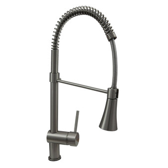 Dyconn Superior 22-Inch Contemporary Flexible Kitchen Dual Spray Faucet with Swivel Spout (Brushed Nickel)