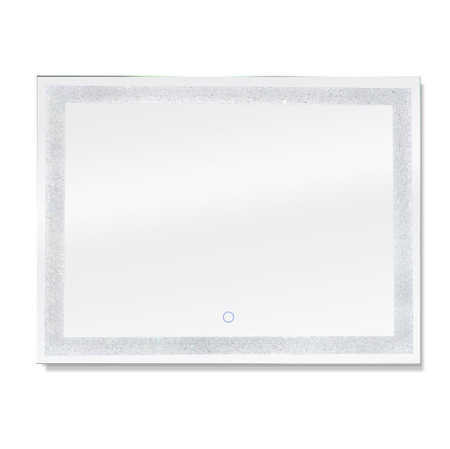 Dyconn Faucet Edison Crystal Wall Mounted Backlit LED Bathroom Mirror with Touch ON/OFF/Dimmer & fog free Function (48"W X 36"H) Tempered Glass