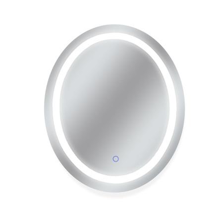 Dyconn Faucet Edison Tri-Color Oval Round Wall Mounted Backlit LED Bathroom Vanity Mirror with Touch ON/OFF Dimmer & Anti-Fog Function (30"W X 36"H)