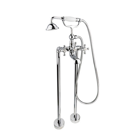 Dyconn Faucet BTF03A-CHR London Freestanding Tub Filler Faucet with Hand Shower, Chrome