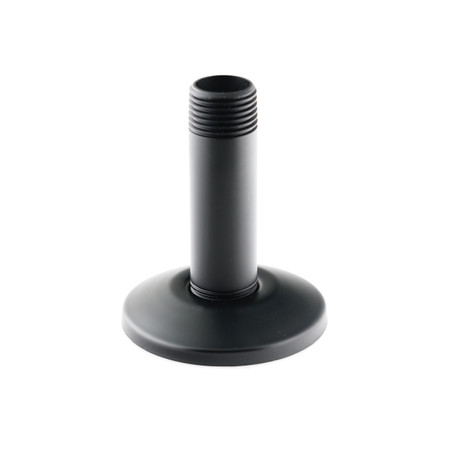 Dyconn Faucet WSA1603-BLK Ceiling Shower Arm with Flange, 3", Black