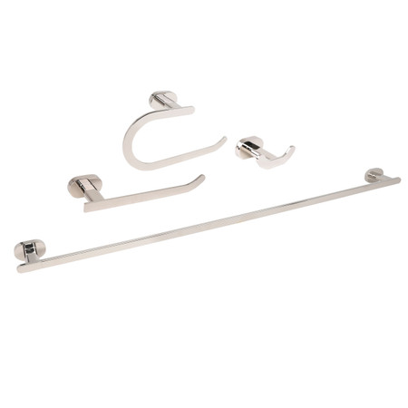 Moscow Series Polished Nickel Bathroom 4 Piece Accessory Set (34)