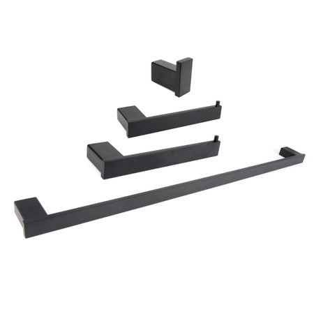 Florence Series Black Bathroom 4 Piece Accessory Set (34)