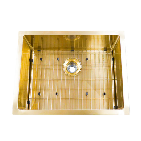 BOANN UM2318-GD Undermount Kitchen Single Bowl Sink - 23 x 18 -  GD