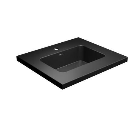 Dyconn Faucet 25 Inch Solid Surface Vanity Top Black