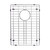 BOANN Stainless Steel Grid for 60/40 SKR3322D2 Sink - Small Bowl (BNG3245S)