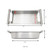 BOANN BNKCH17 Modern Kitchen Sink Colander Fits 14" Opening, Satin Stainless, Small