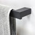 Florence Series Black Bathroom 34in Towel Bar