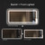 Vanity Trident LED Mirror with Touch ON/OFF Dimmer & Fog Free Function 60"X28"