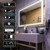 Vanity Trident LED Mirror with Touch ON/OFF Dimmer & Fog Free Function 55"X30"