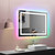 Vanity Trident Rainbow LED Mirror with Touch ON/OFF Dimmer & Fog Free Function 40"X24"