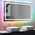 Vanity Trident Rainbow LED Mirror with Touch ON/OFF Dimmer & Fog Free Function 60"X36"