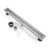 BOANN 28 Inch 304 Stainless Steel Rectangular Linear Shower Floor Drain in Brush Nickel
