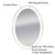 Royal Series Tri-Color Oval Wall Mounted Backlit LED Bathroom Vanity Mirror with Touch ON/OFF Dimmer & fog free Function(30"X42")