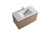 VSE Wall Mount Floating Bath Vanity in White with White countertop