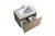 VSE Wall Mount Floating Bath Vanity in White with White countertop