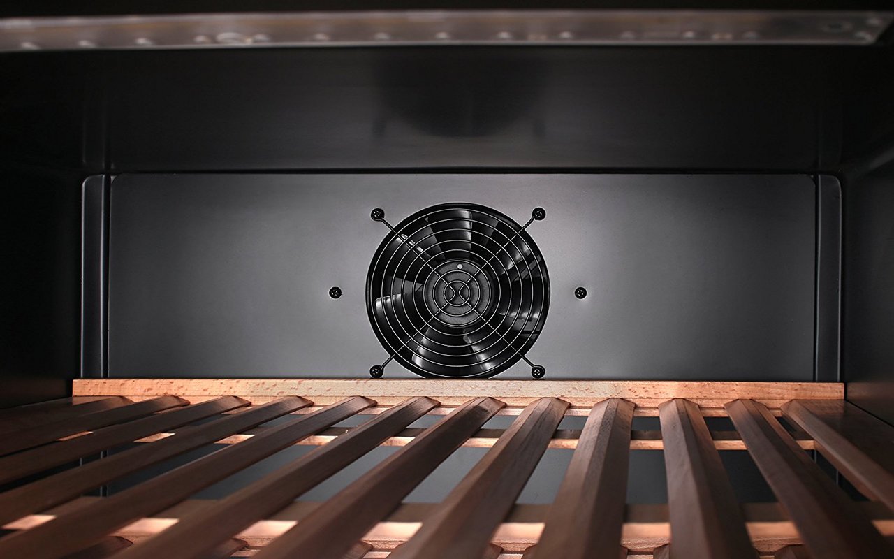 THOR 156 Bottle Builtin & Free Standing Dual Zone Wine Cooler, Stainless Steel Luxor