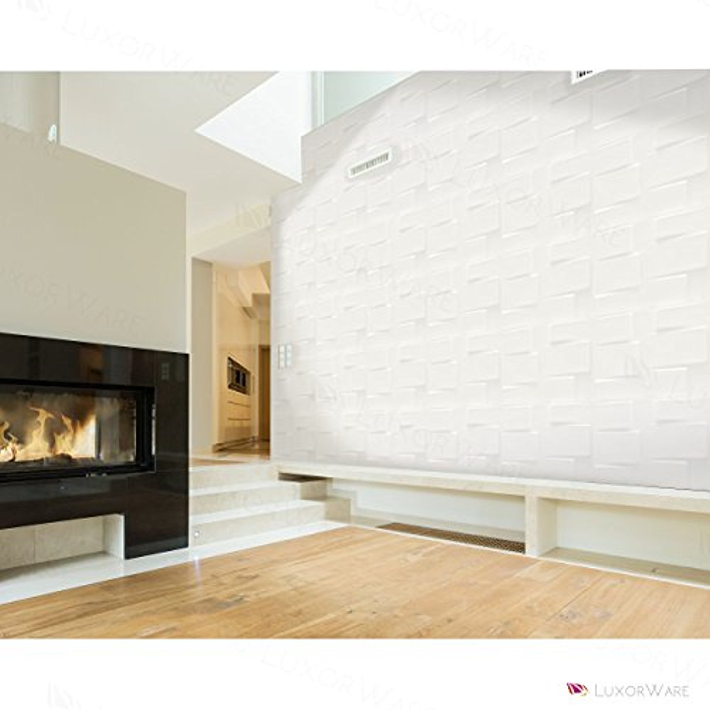 Luxorware 3d Wall Panel Pack Of 12 Tiles 32 Sqf Ce Certified White