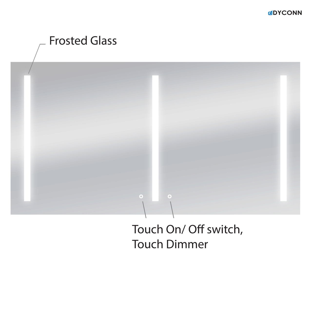 Dyconn Faucet CatellaPlus Horizontal LED Wall Mount Backlit Vanity