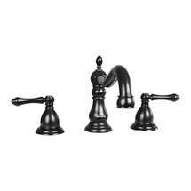 Dyconn Faucet WS3H05-BLK KOBE Modern 3 Hole Bathroom Faucet, Matte Black