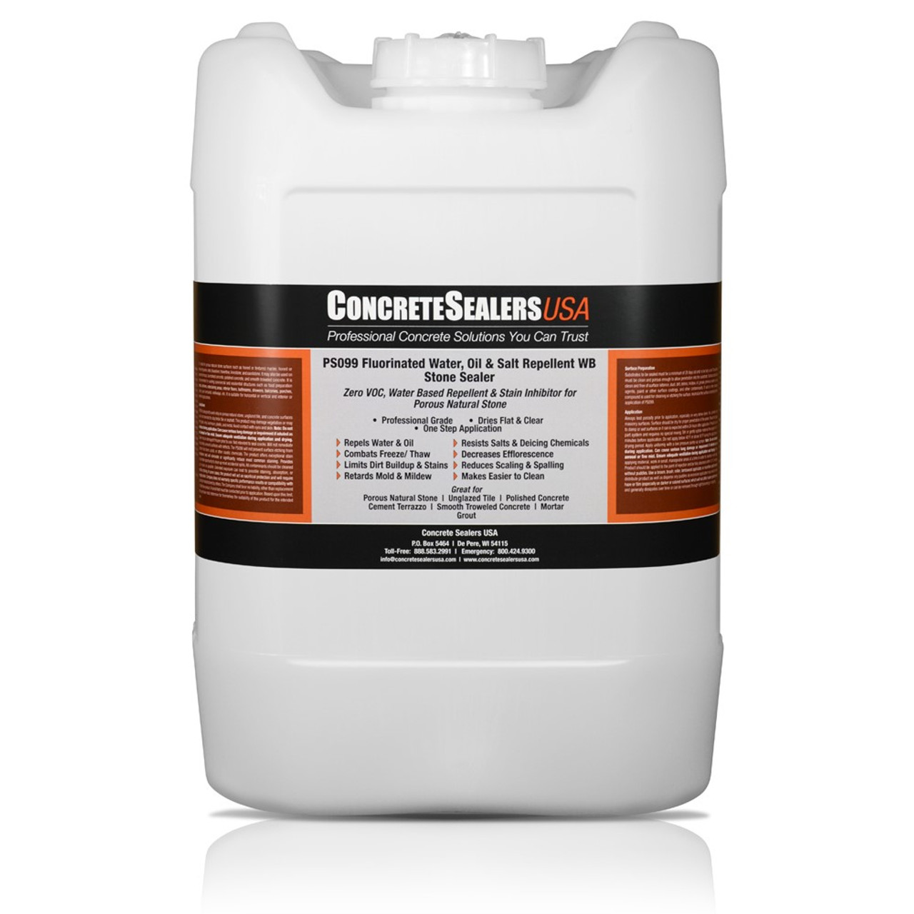 PS099 Fluorinated Water, Oil & Salt Repellent WB Stone Sealer (5 gal.)