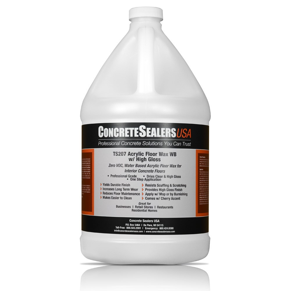 TS207 Acrylic Floor Wax WB w/ High Gloss (1 gal.) - Concrete