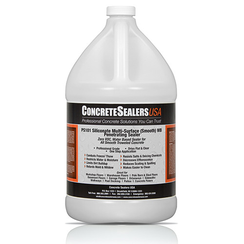 Acrylic solvent sealer provides protection for concrete and waterproofs