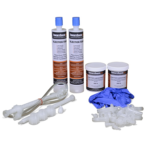 Polyurethane Foam Foundation Crack Repair Kit 10 ft. w/ Epoxy Paste Surface Sealer