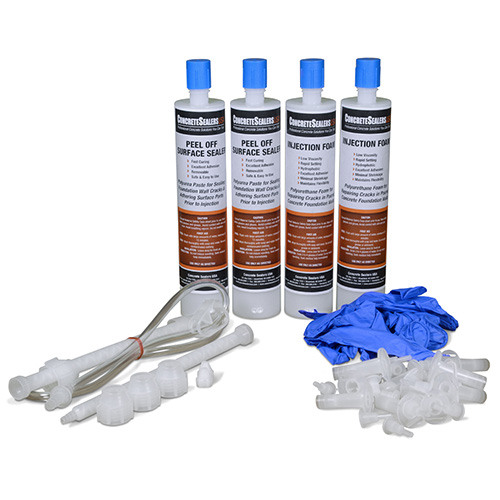 Polyurethane Foam Foundation Crack Repair Kit 10 ft. w/ Peel Off Surface Sealer