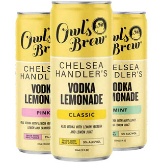 Owl's Brew Chelsea Handler's Vodka Lemonade Ready To Drink Variety 8-Pack 12oz Cans