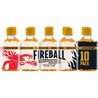 50ml Mini Fireball Torch'd Vanilla Whisky 10 Pack