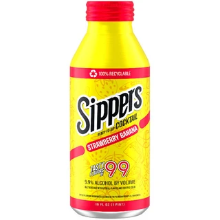99 Brand Sipper Strawberry Banana Ready to Sip Cocktail 16oz Can