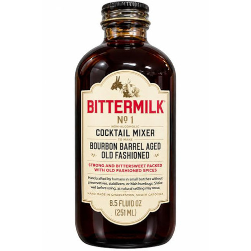 Bittermilk No.1 Bourbon Barrel Aged Old Fashioned Cocktail Mixer 8.5oz