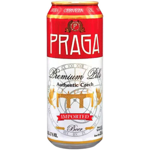 Praga Premium Czech Pilsner 4 Pack 16oz Cans