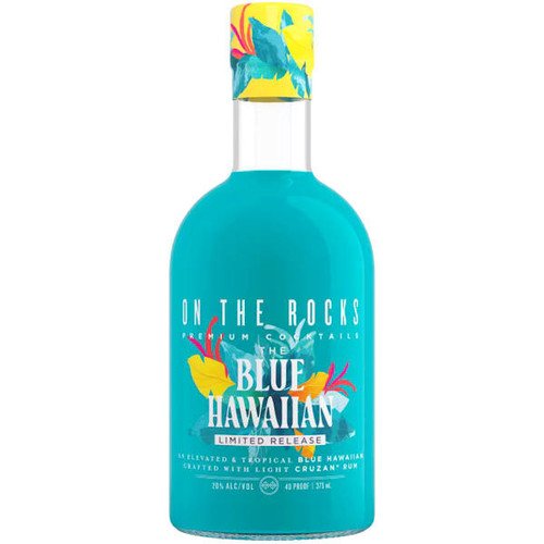 On The Rocks Cruzan Rum The Blue Hawaiian Ready-To-Drink Cocktail 375ml