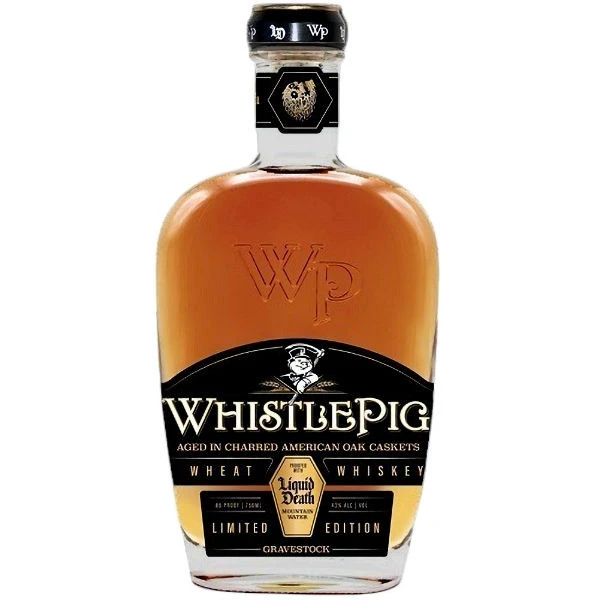 WhistlePig X Liquid Death Gravestock Wheat Whiskey 750ml