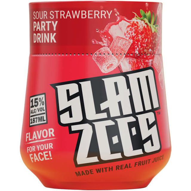 SLAMZEES Sour Strawberry Party Drink 187ml