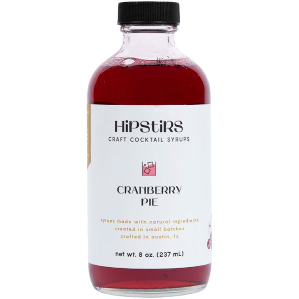 HipStirs Cranberry Pie Craft Cocktail Syrup 8oz