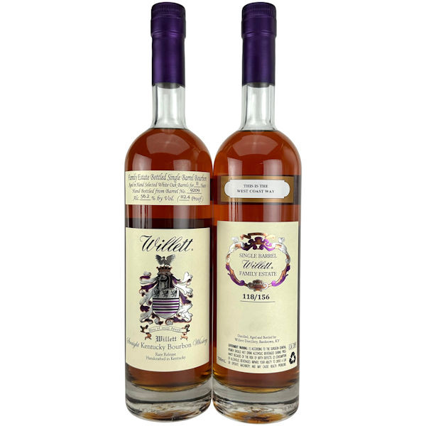 Willett Family Estate 11 Year Old Single Barrel Straight Bourbon Whiskey 'This Is The West Coast Way' 112.4 Proof 750ml