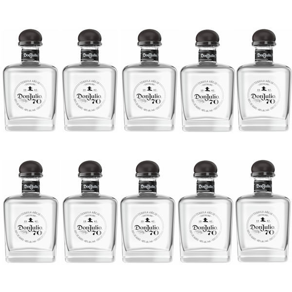 50ml Mini Don Julio 70 Anejo Cristalino Tequila 10 Pack