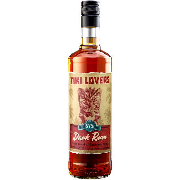 Tiki Lovers Caribbean Dark Rum 750ml