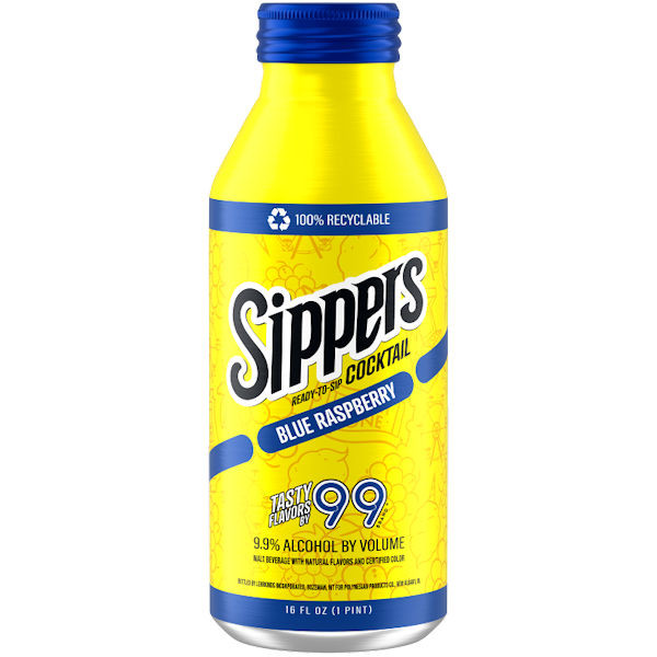 99 Brand Sipper Blue Raspberry Ready to Sip Cocktail 16oz Can