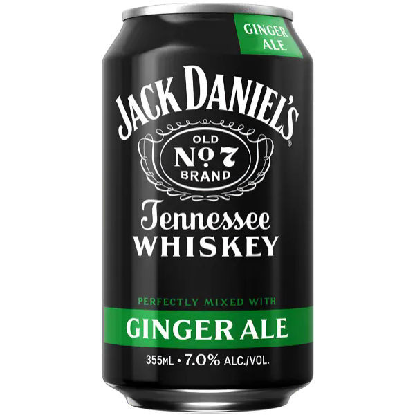 Jack Daniel's Ginger Ale Cocktail Ready To Drink 12oz 4 Pack Cans